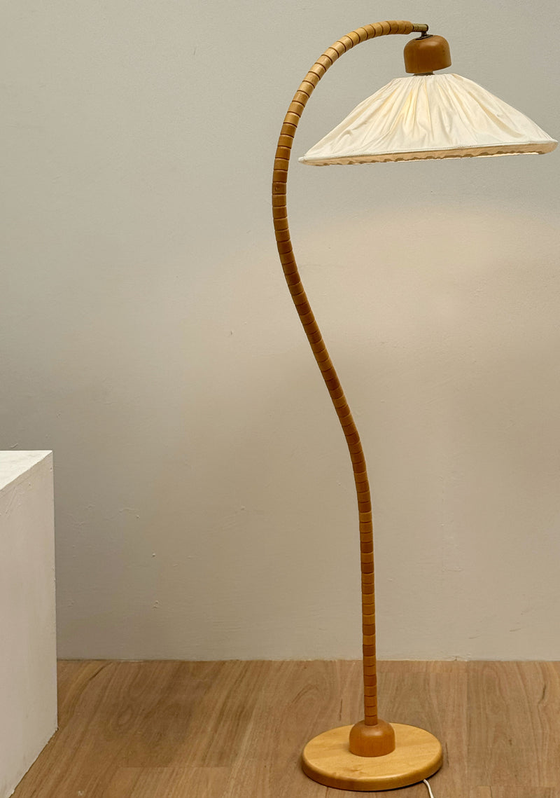 Markslöjd Swedish Bentwood Floor Lamp, 1970's