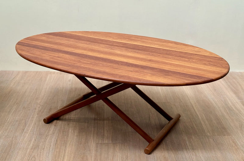 Cross Bar Coffee Table, Blackbutt, Danish 1970's