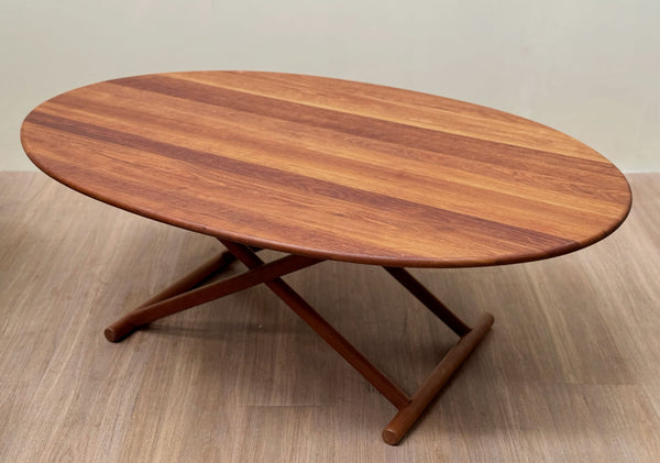 Cross Bar Coffee Table, Blackbutt, Danish 1970's