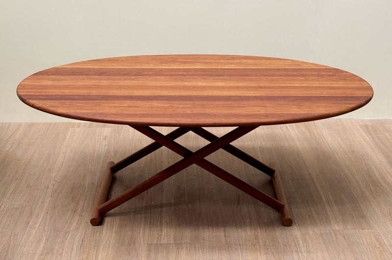 Cross Bar Coffee Table, Blackbutt, Danish 1970's