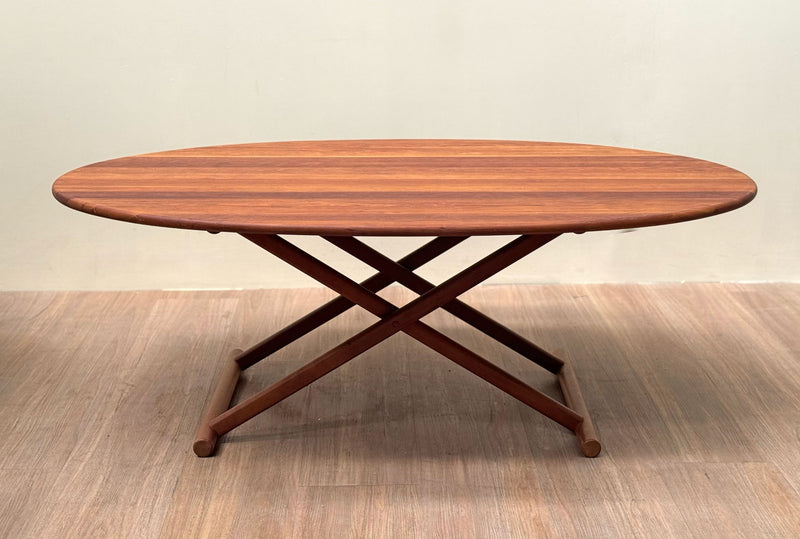 Cross Bar Coffee Table, Blackbutt, Danish 1970's