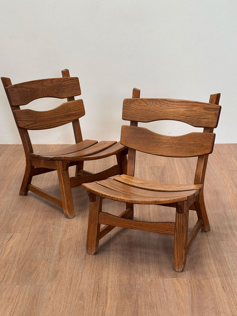 Brutalist Oak Chairs by Dittmann & Co, Netherlands, 1960's