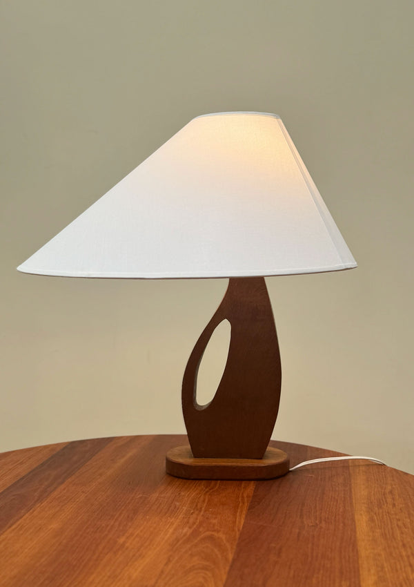 Organic Shape Teak Lamp Danish, 1960's