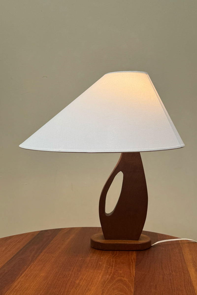 Organic Shape Teak Lamp Danish, 1960's