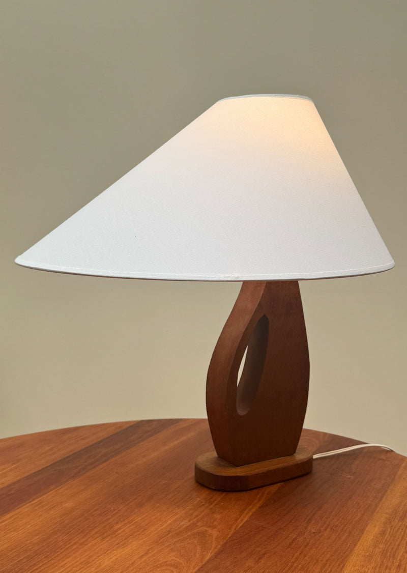 Organic Shape Teak Lamp Danish, 1960's