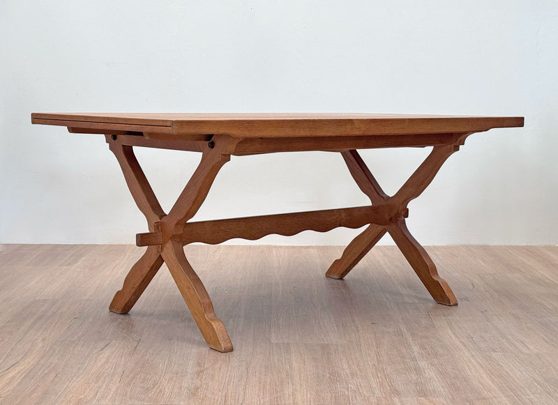 Oak Folk Dining Table by Henning Kjærnulf, 1960's
