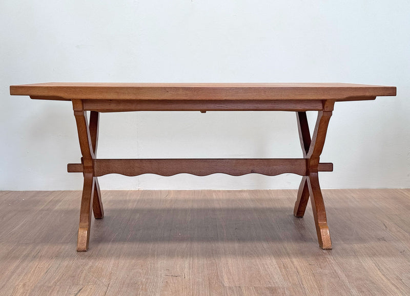 Oak Folk Dining Table by Henning Kjærnulf, 1960's