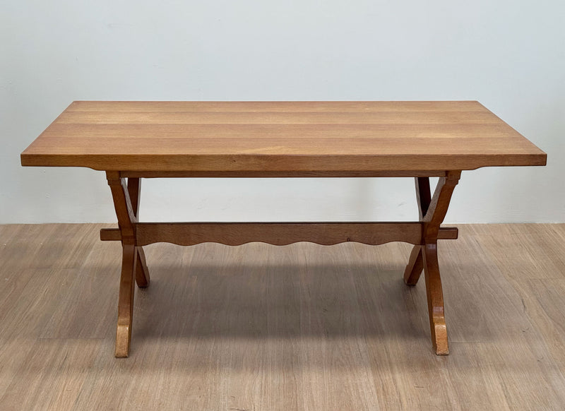 Oak Folk Dining Table by Henning Kjærnulf, 1960's