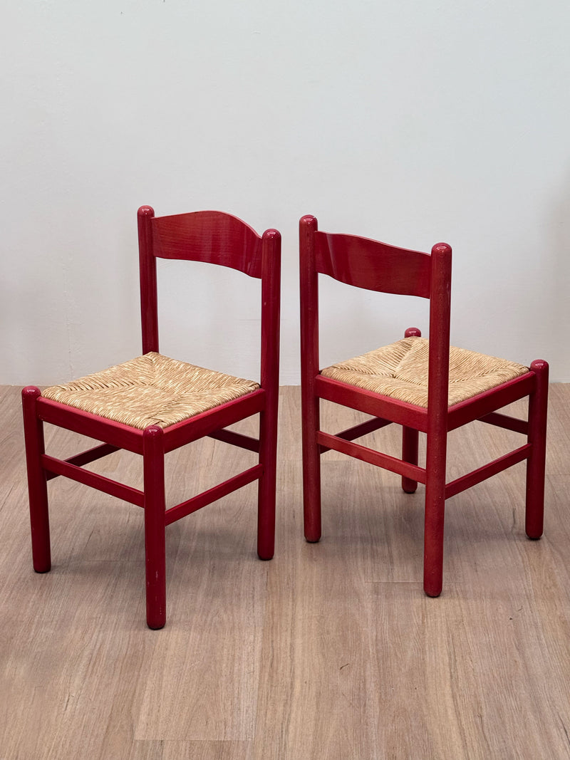 Lacquered French Alpine Dining Chairs, 1970's