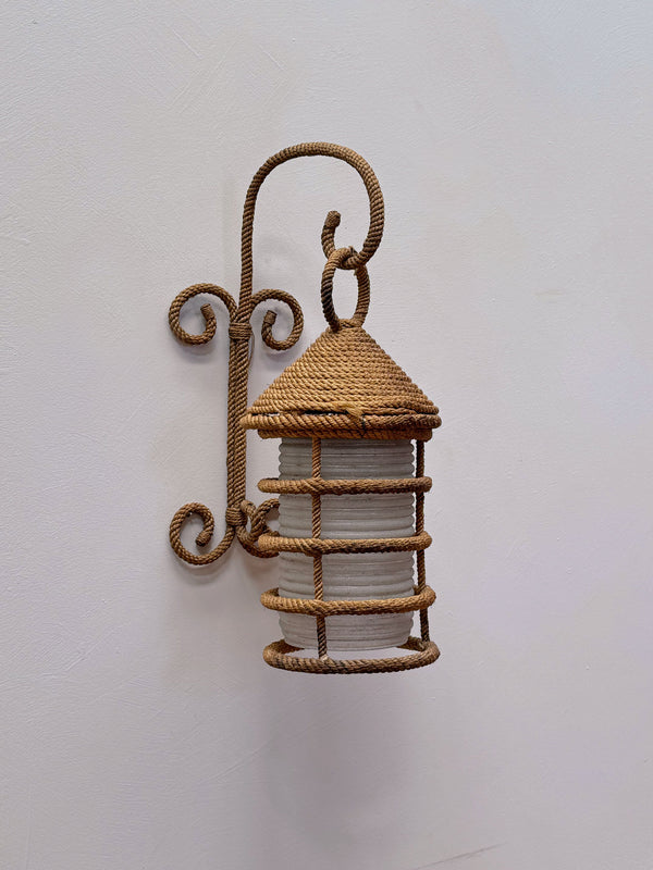 Rope Wall Sconce attributed to Audoux Minet, France c1950