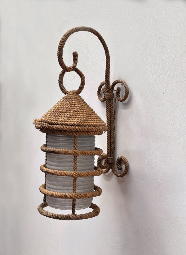 Rope Wall Sconce attributed to Audoux Minet, France c1950