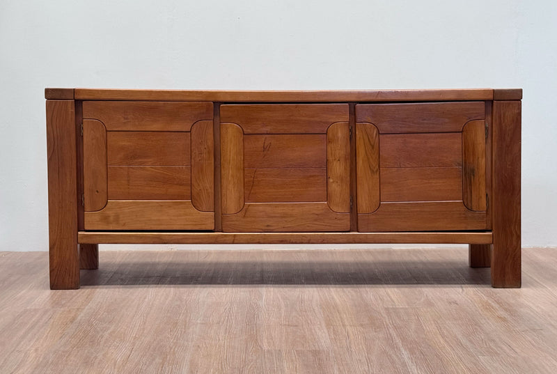 Maison Regain Solid Elm Sideboard, France, 1970's
