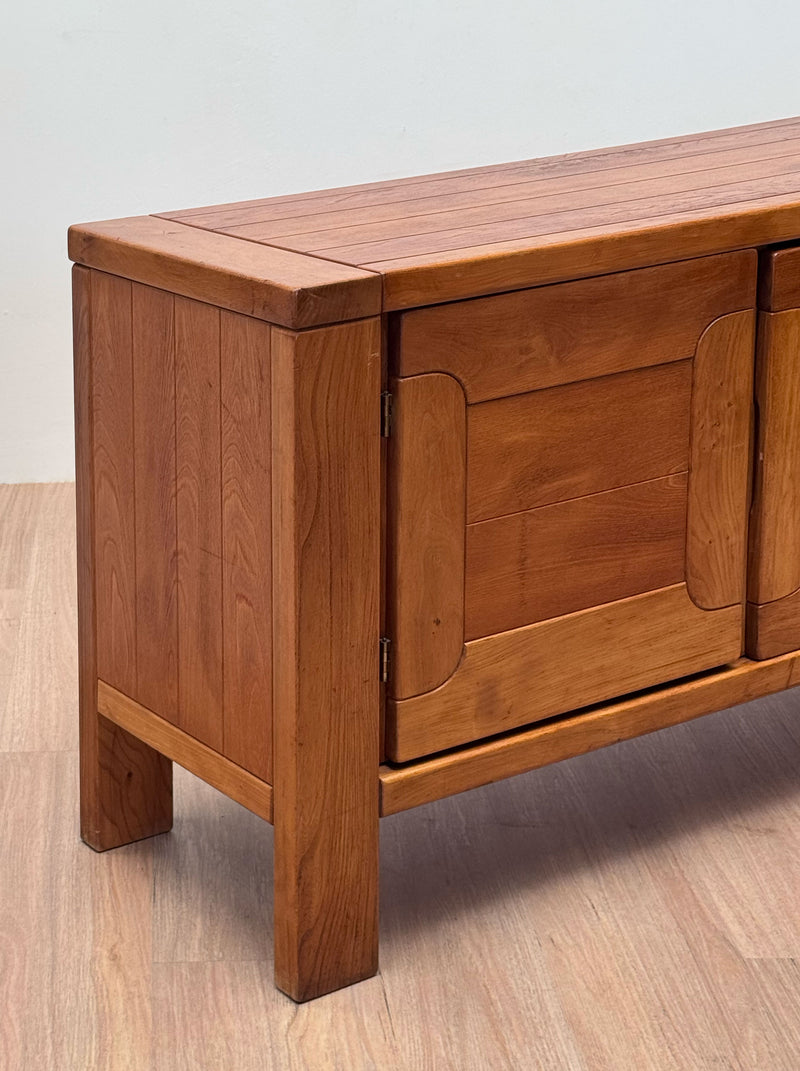 Maison Regain Solid Elm Sideboard, France, 1970's