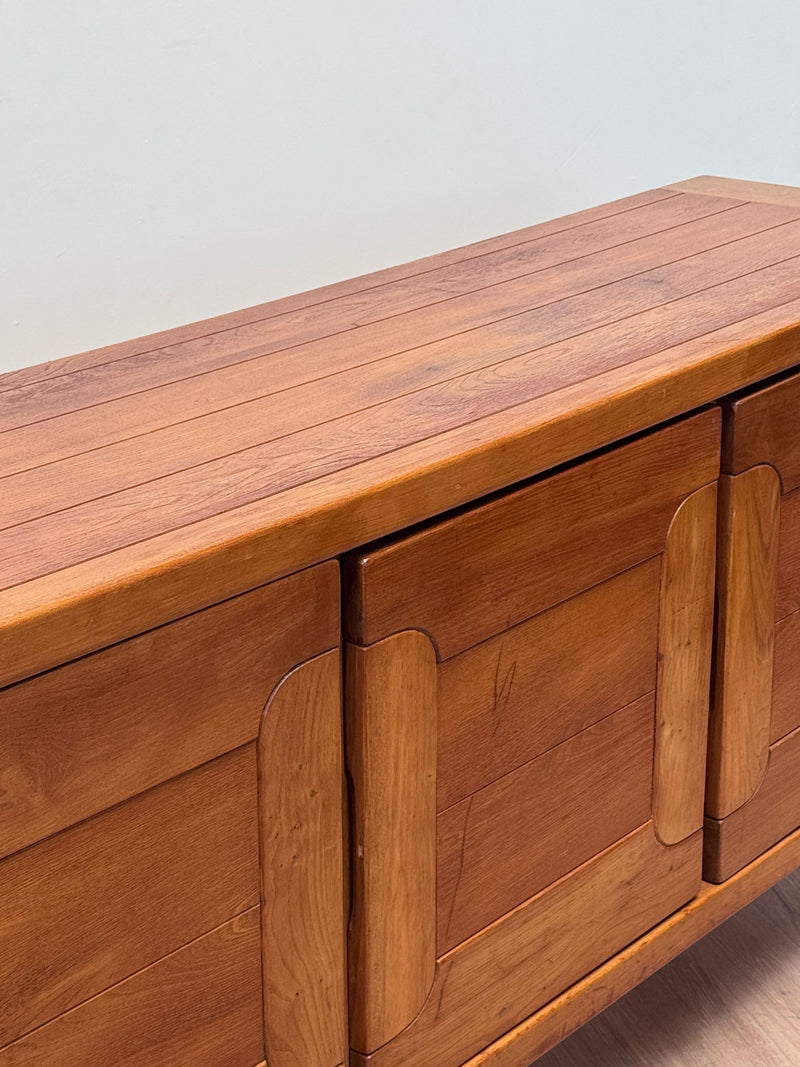 Maison Regain Solid Elm Sideboard, France, 1970's