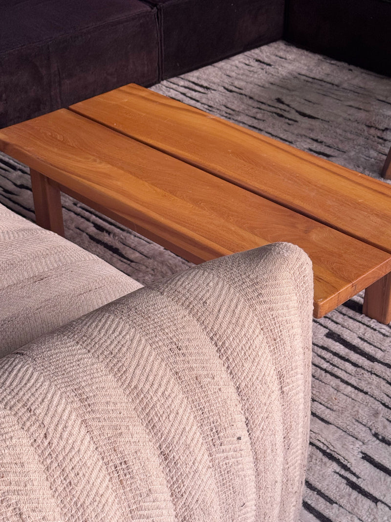 Maison Regain Elm Coffee Table France, 1970's