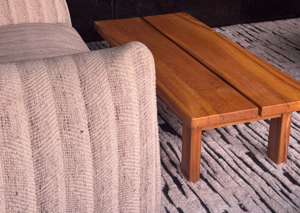 Maison Regain Elm Coffee Table France, 1970's