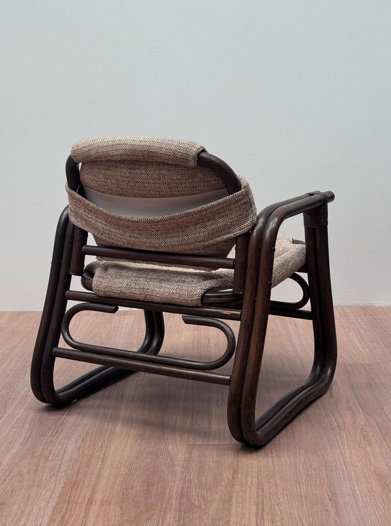 Pair of Bamboo Armchairs, Danish 1970's