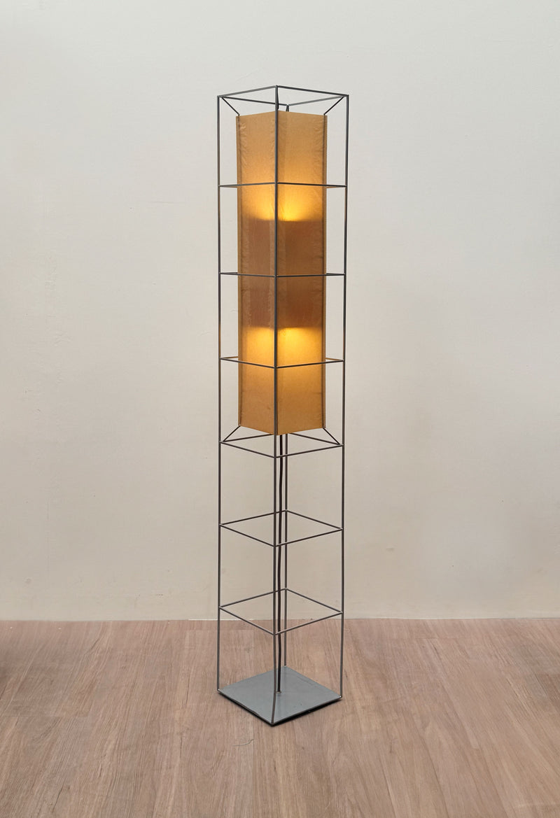 Minimalist Postmodern Floor Lamp Parchment Shade, Scandinavian