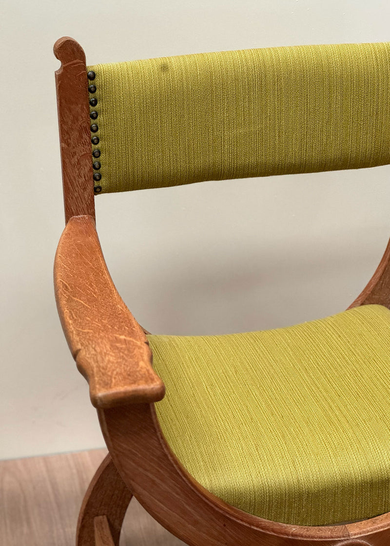 Original Henning Kjærnulf Kurul Chair, Denmark, 1970's