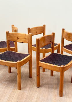 Vamdrup Stolefabrik Pine Dining Chairs, Denmark 1970's