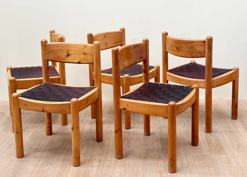 Vamdrup Stolefabrik Pine Dining Chairs, Denmark 1970's