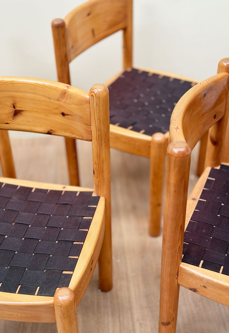 Vamdrup Stolefabrik Pine Dining Chairs, Denmark 1970's