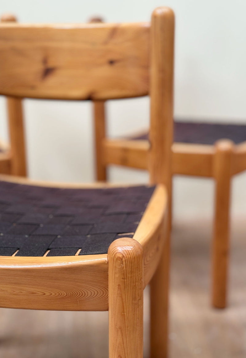 Vamdrup Stolefabrik Pine Dining Chairs, Denmark 1970's