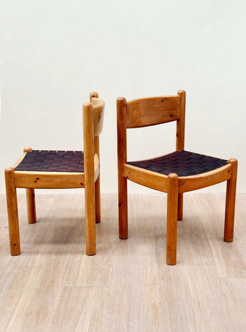 Vamdrup Stolefabrik Pine Dining Chairs, Denmark 1970's