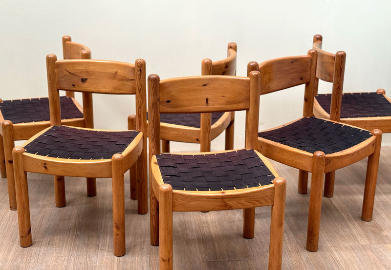 Vamdrup Stolefabrik Pine Dining Chairs, Denmark 1970's