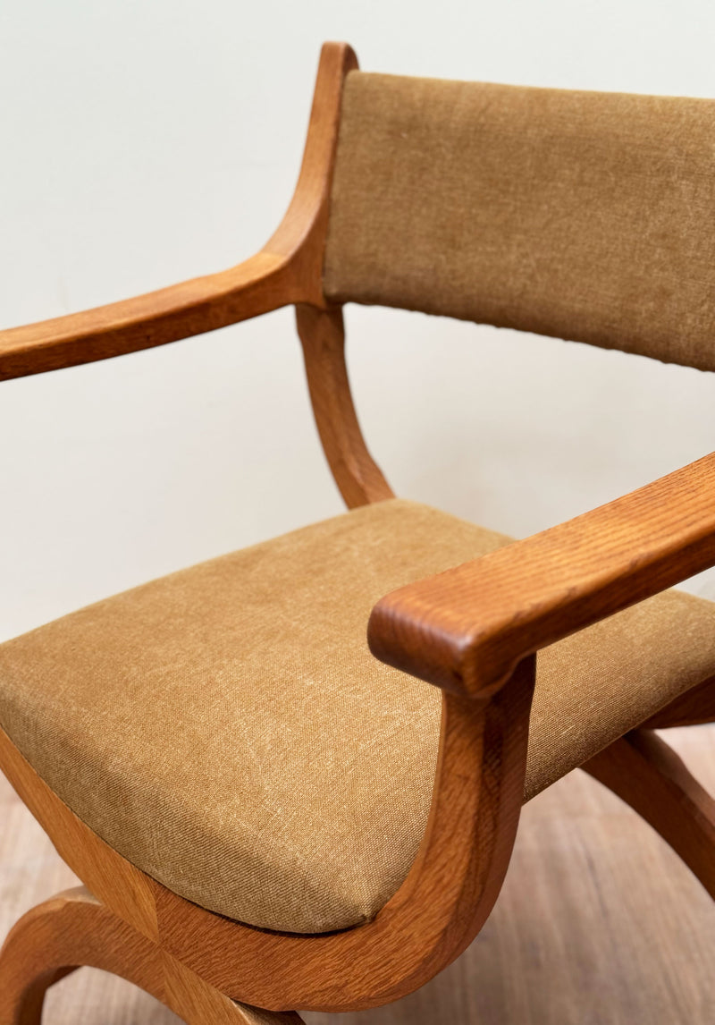 Henning Kjærnulf Kurul Chair, Denmark, 1970's