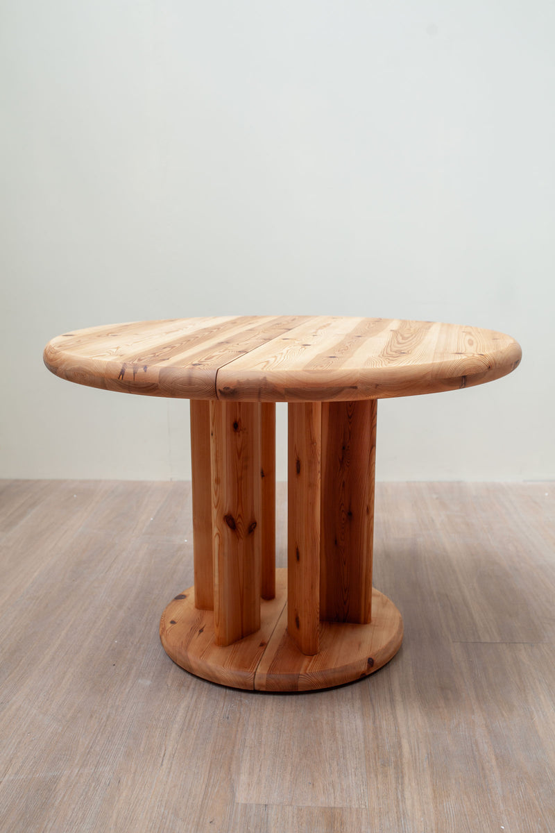 Round Pine Dining Table by Rainer Daumiller for Hirtshals Sawmil, 1970's