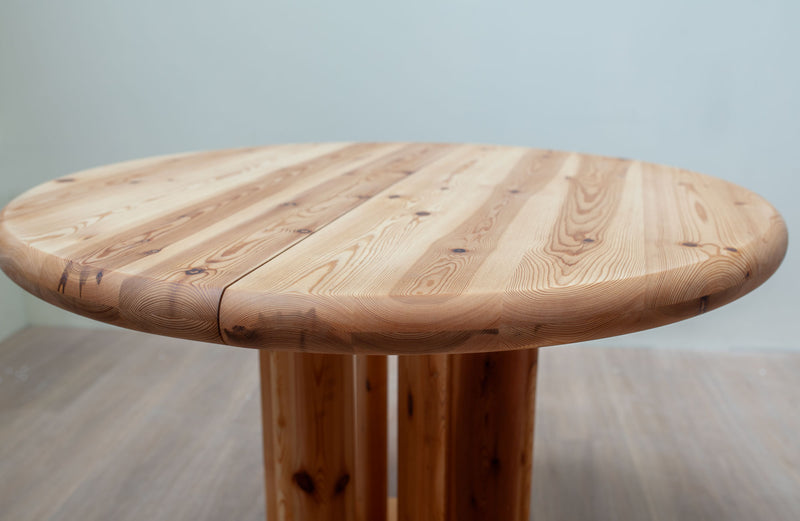 Round Pine Dining Table by Rainer Daumiller for Hirtshals Sawmil, 1970's