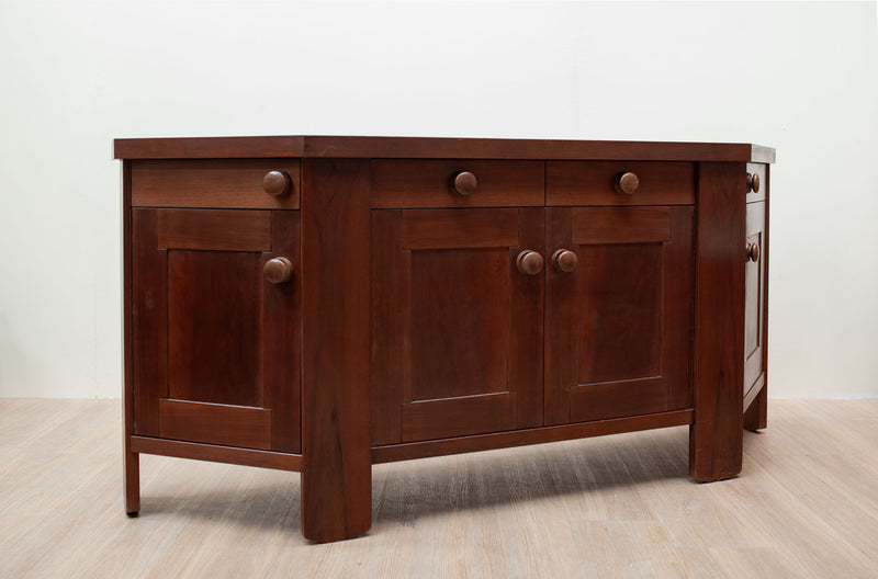 Silvio Coppola for Bernini Sideboard in Walnut, Italian 1960's