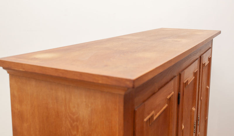 Golden Oak Brutalist Sideboard, Danish 1960's