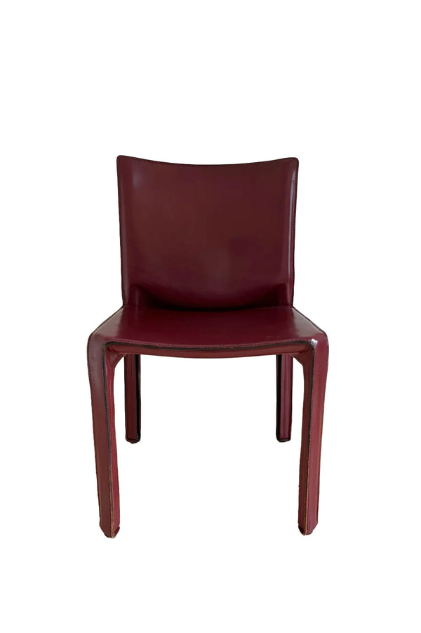 Coming soon 'CAB' Chairs In Burgundy Leather By Mario Bellini For Cassina, Italy