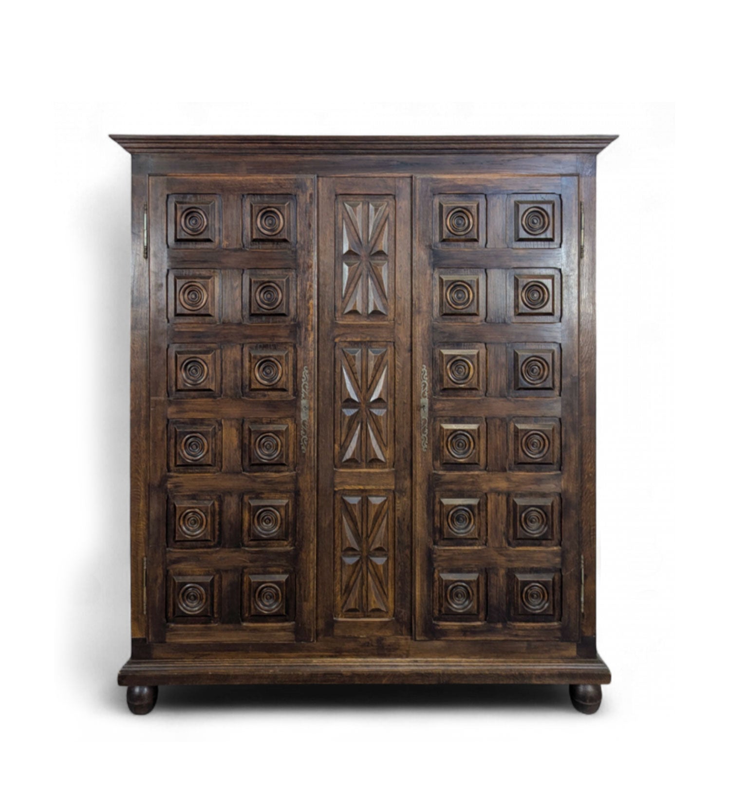 DLG Charles Dudouyt Solid Oak Cabinet, France c.1940s–50's