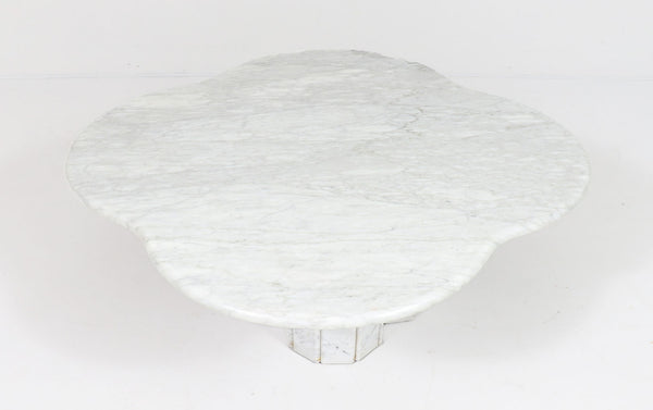 Clover Shaped Marble Coffee Table, Italian