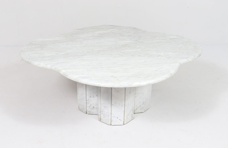 Clover Shaped Marble Coffee Table, Italian