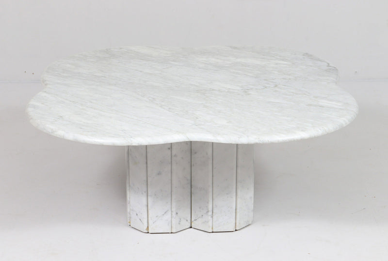 Clover Shaped Marble Coffee Table, Italian