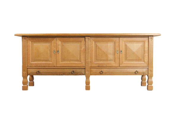 Geometric Oak Sideboard, Danish 1940s