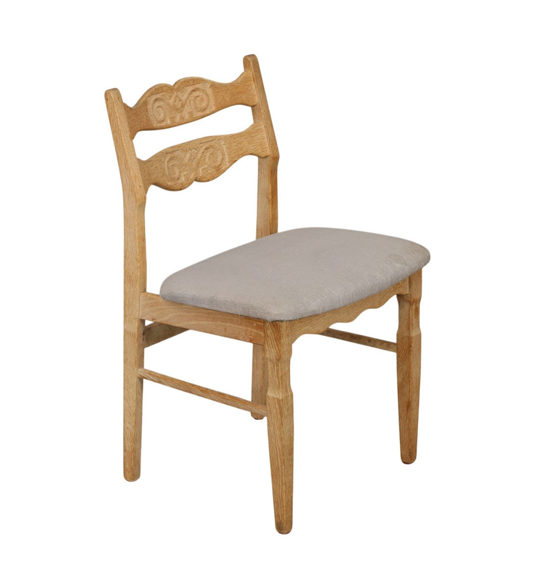 Set of Four Henning Kjærnulf Oak Dining Chairs, Denmark c.1970s