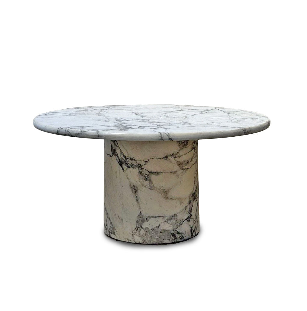 Mangiarotti Style Carrara Marble Coffee Table, Italy, 1970's
