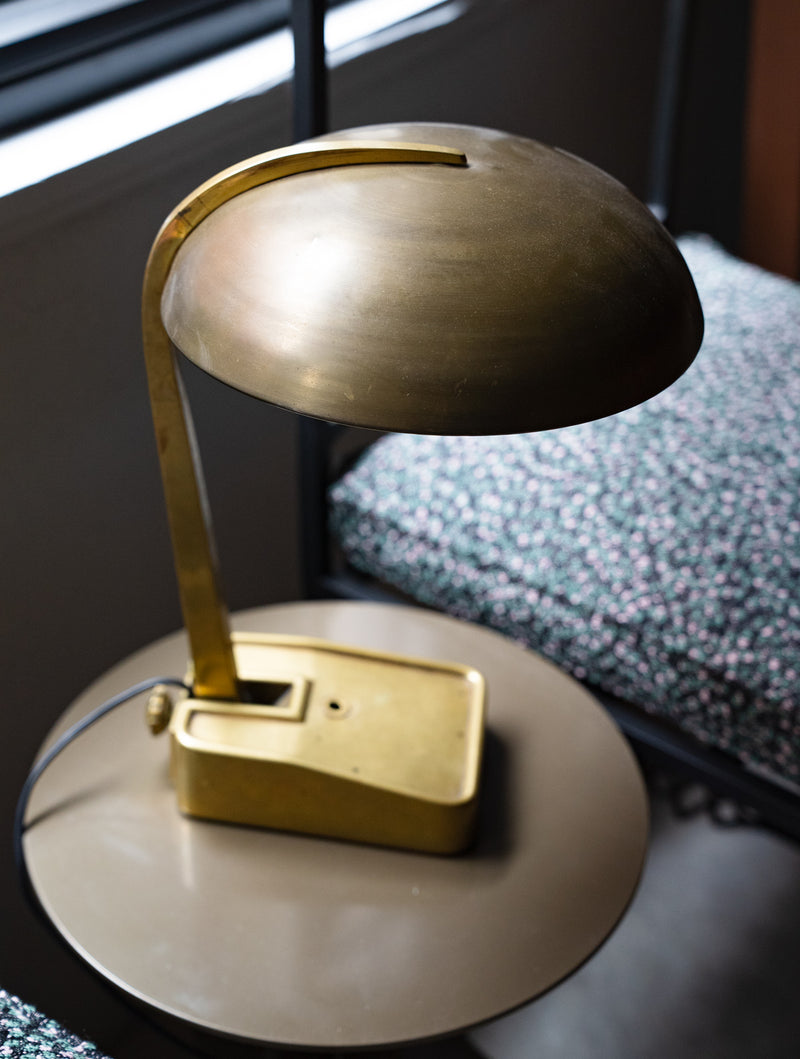 Modernist Brass Desk Lamp, German 60's