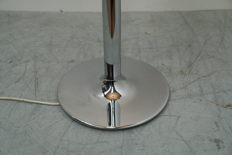 Chrome & Canvas Floor Lamp By Anna Ehrner For Ateljé Lyktan, 1970's