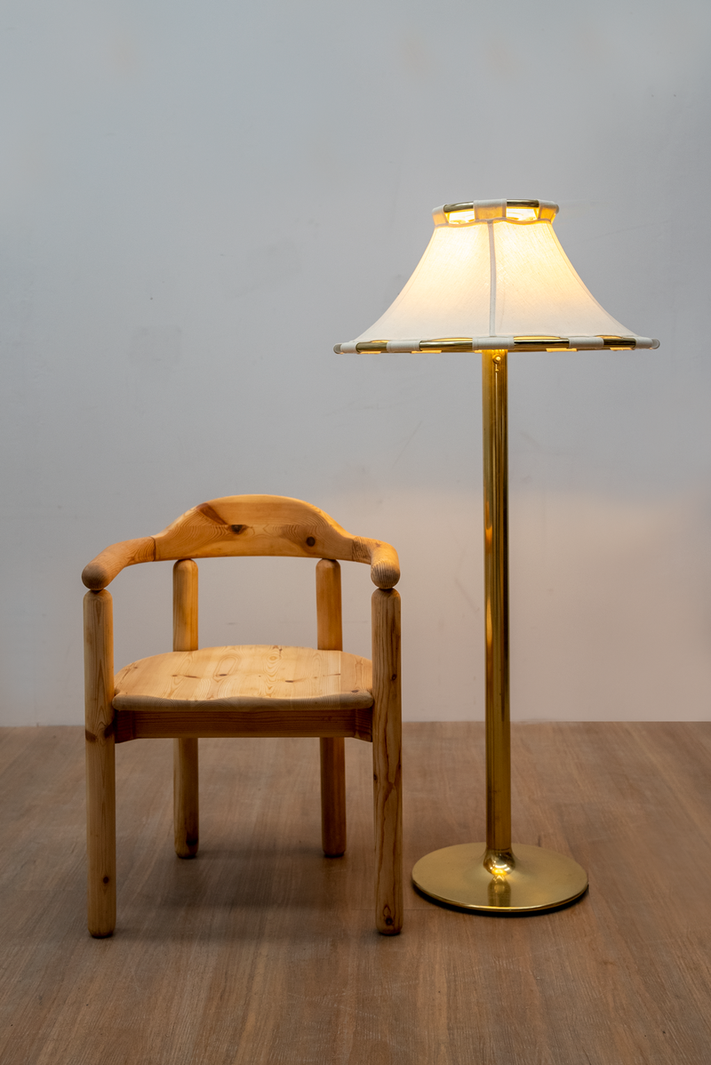 Brass Floor Lamp By Anna Ehrner For Ateljé Lyktan, 1970's