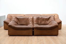 Modular Lounge Set by De Sede DS 46  Buffalo leather, 1970's