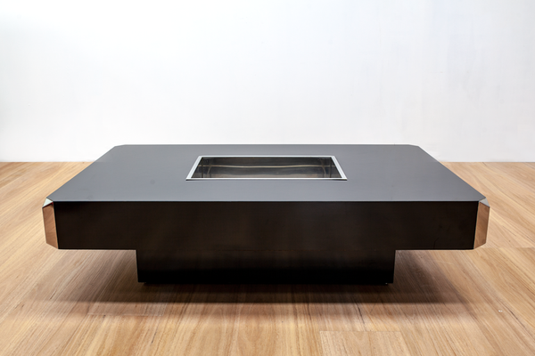 Rectangular Alveo Coffee Table by Willy Rizzo, 1970s