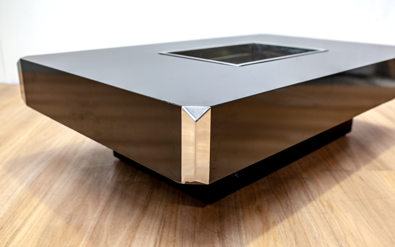 Rectangular Alveo Coffee Table by Willy Rizzo, 1970s