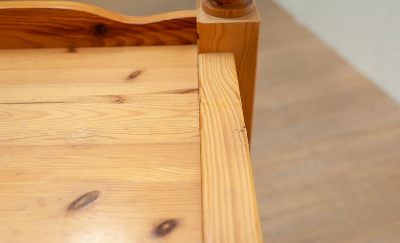 Pair of Detailed Baltic Pine Bedside Tables, Danish 80's