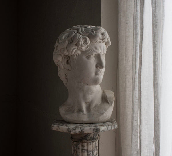 Plaster Bust of David, Neo Classical style